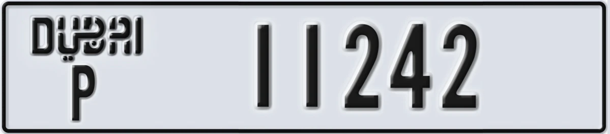 UAE License Plate Dubai P 11242