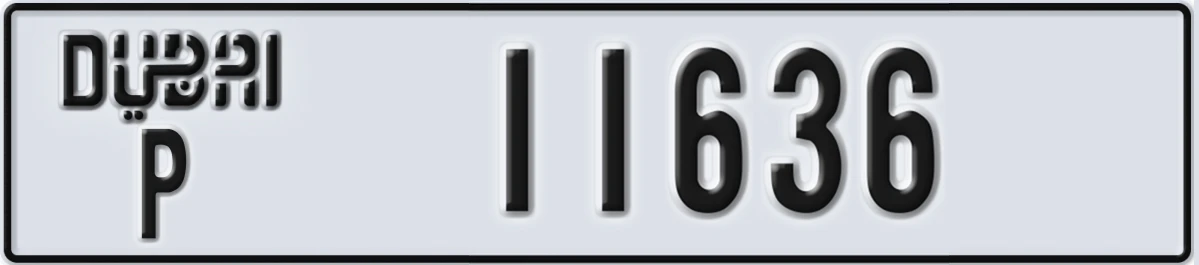 UAE License Plate Dubai P 11636