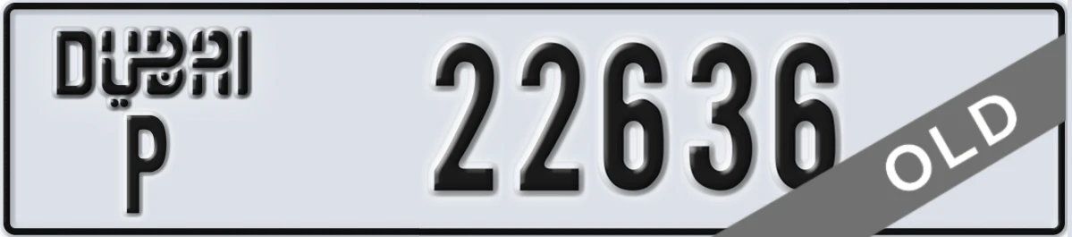 UAE License Plate Dubai P 22636