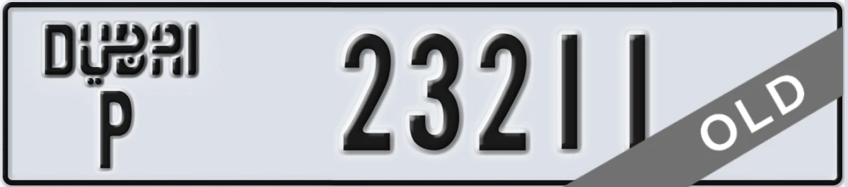 UAE License Plate Dubai P 23211