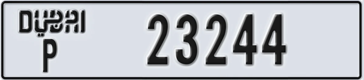 UAE License Plate Dubai P 23244