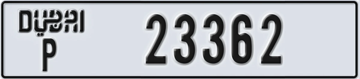 UAE License Plate Dubai P 23362