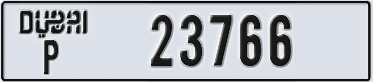 UAE License Plate Dubai P 23766