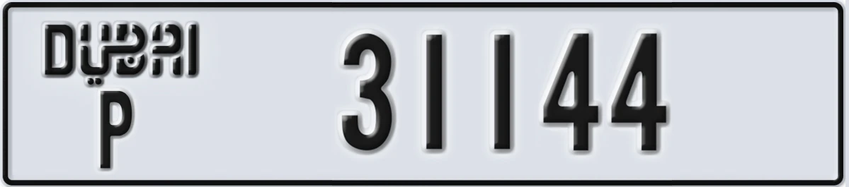 UAE License Plate Dubai P 31144