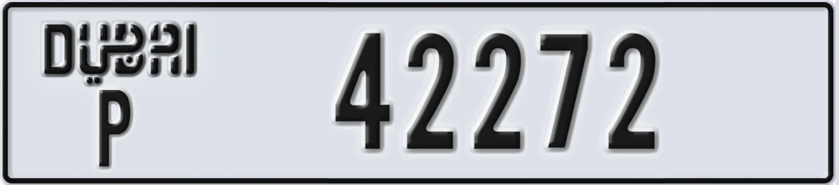 UAE License Plate Dubai P 42272