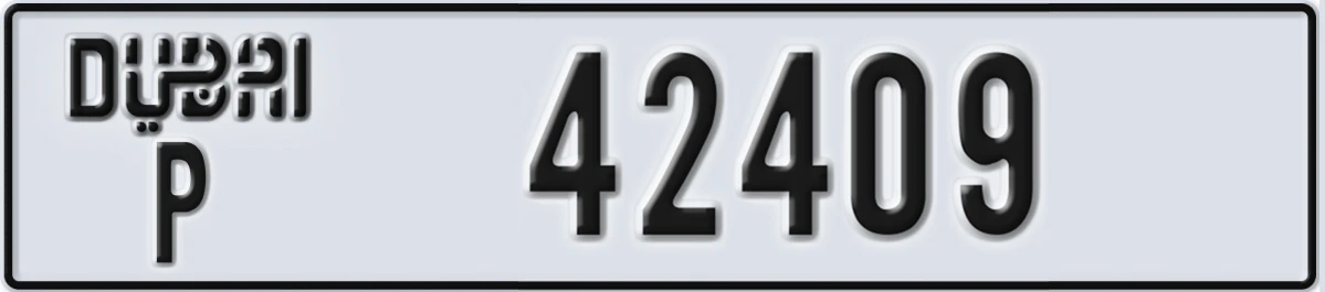 UAE License Plate Dubai P 42409