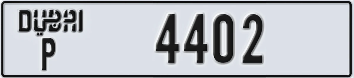 UAE License Plate Dubai P 4402