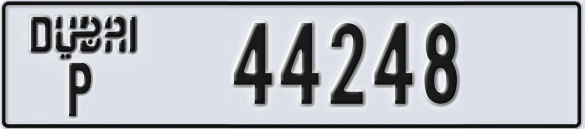 UAE License Plate Dubai P 44248