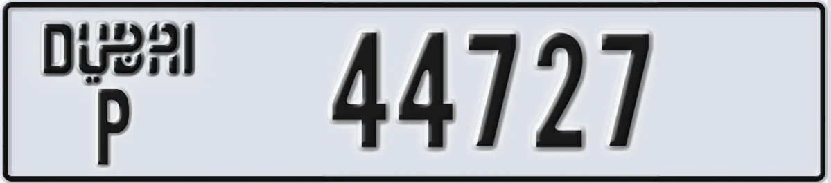 UAE License Plate Dubai P 44727