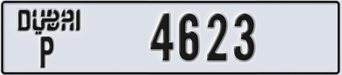 UAE License Plate Dubai P 4623