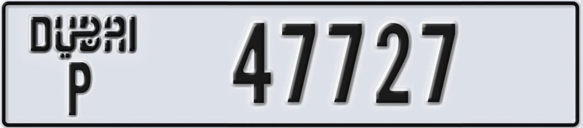 UAE License Plate Dubai P 47727
