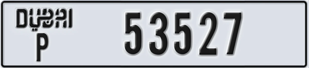 UAE License Plate Dubai P 53527