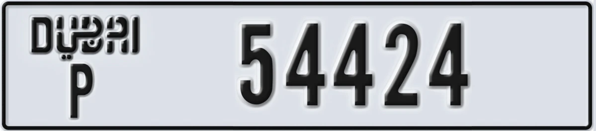 UAE License Plate Dubai P 54424