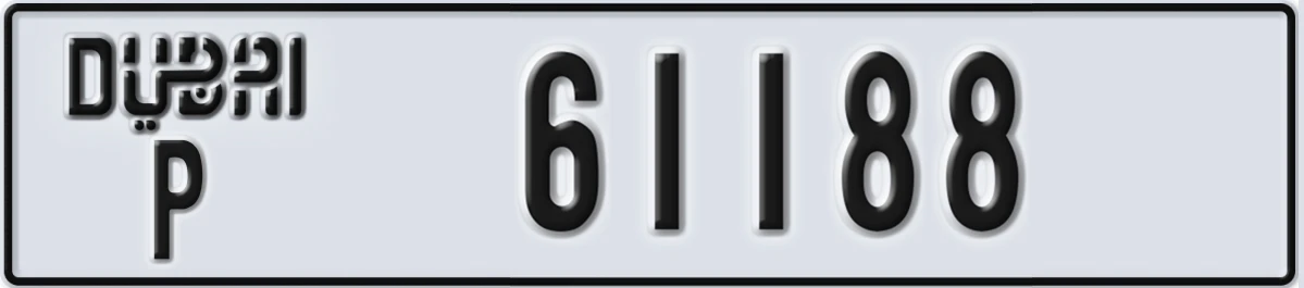 UAE License Plate Dubai P 61188