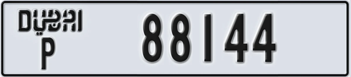 UAE License Plate Dubai P 88144