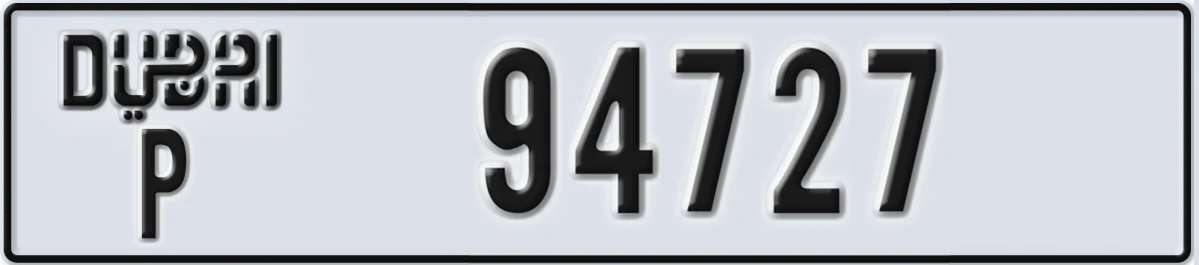 UAE License Plate Dubai P 94727