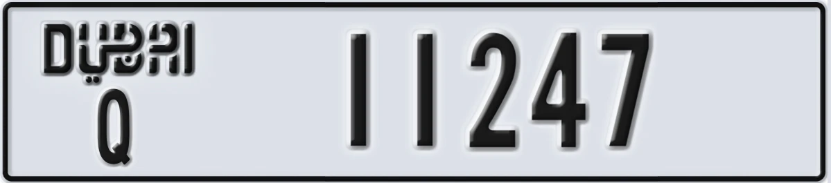 UAE License Plate Dubai Q 11247