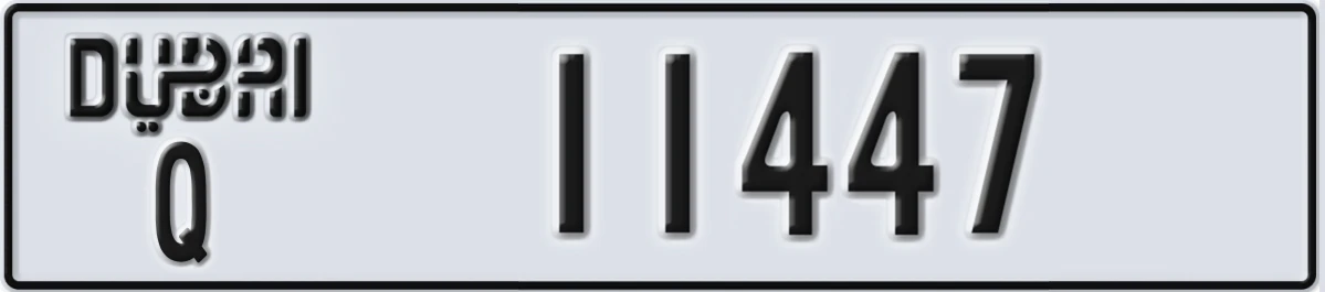 UAE License Plate Dubai Q 11447