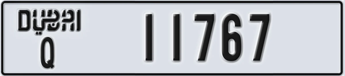 UAE License Plate Dubai Q 11767