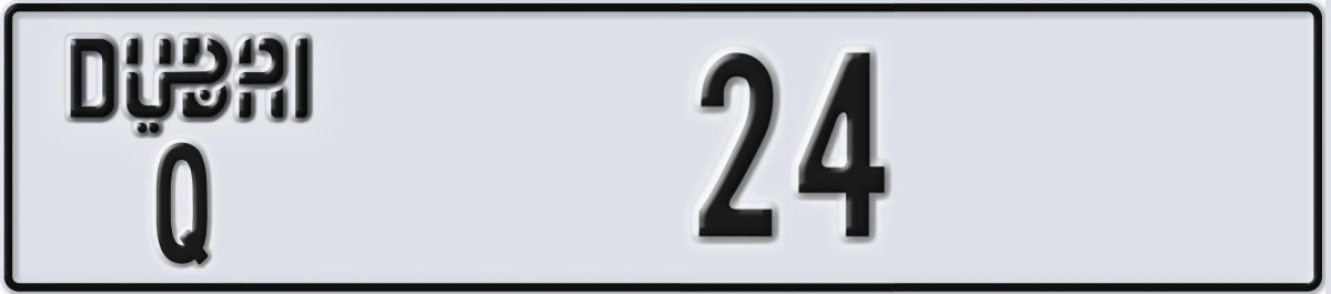 UAE License Plate Dubai Q 24