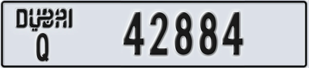 UAE License Plate Dubai Q 42884