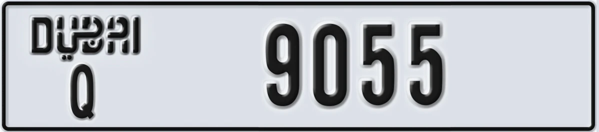 UAE License Plate Dubai Q 9055