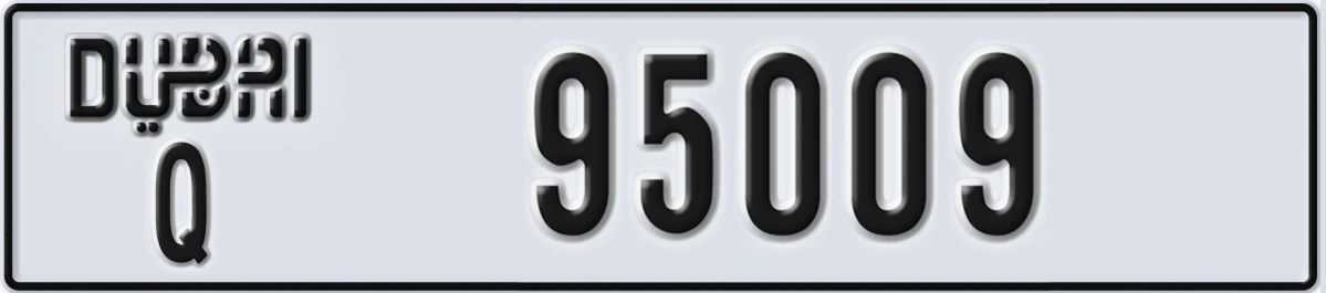 UAE License Plate Dubai Q 95009