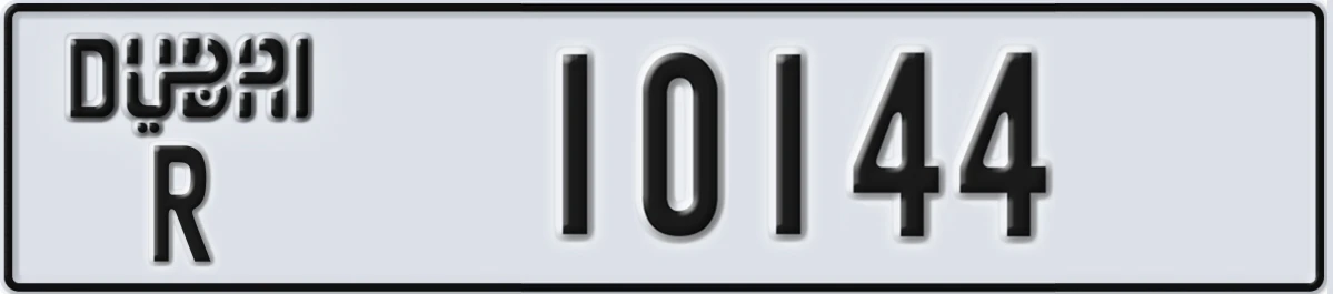 UAE License Plate Dubai R 10144