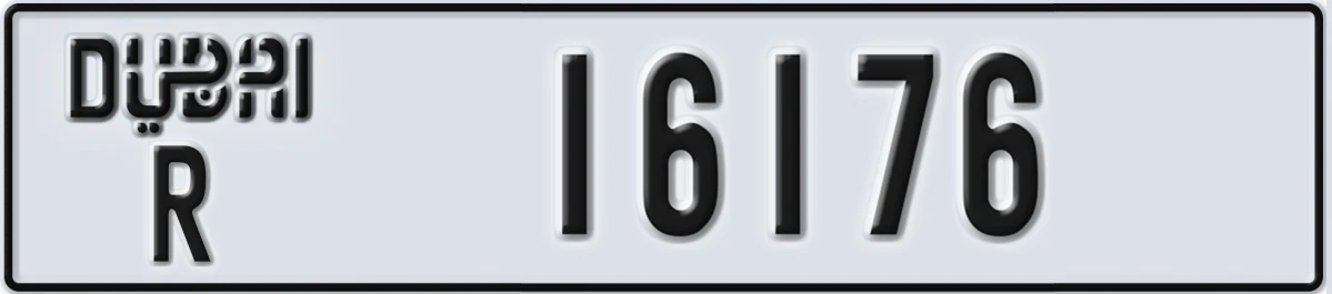 UAE License Plate Dubai R 16176