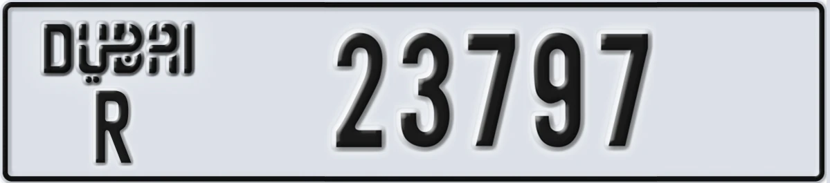 UAE License Plate Dubai R 23797