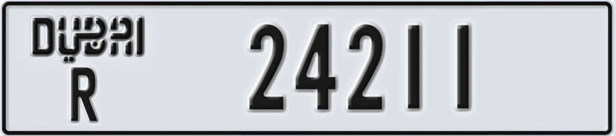 UAE License Plate Dubai R 24211