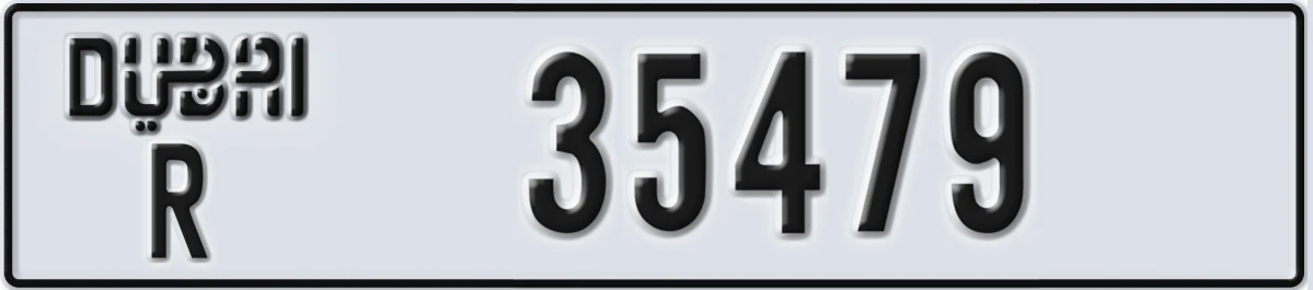 UAE License Plate Dubai R 35479