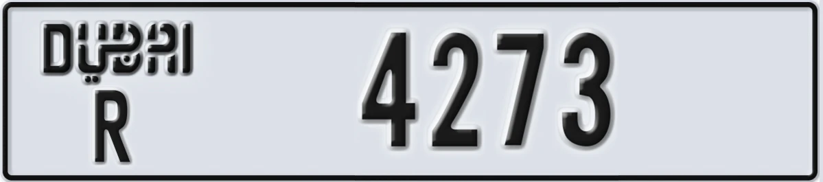 UAE License Plate Dubai R 4273
