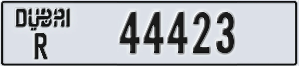 UAE License Plate Dubai R 44423