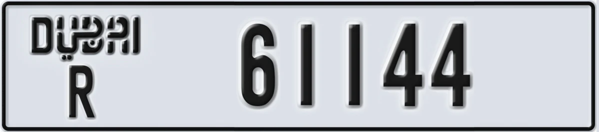UAE License Plate Dubai R 61144