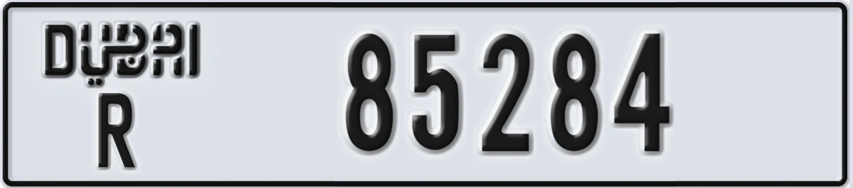 UAE License Plate Dubai R 85284