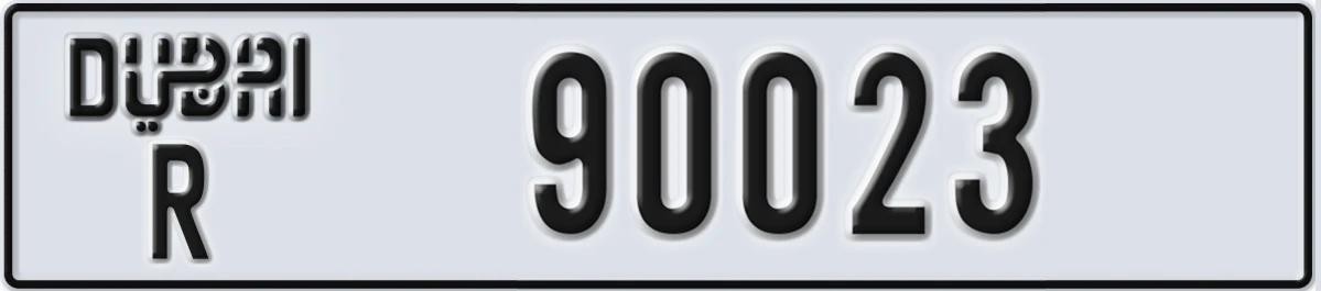 UAE License Plate Dubai R 90023