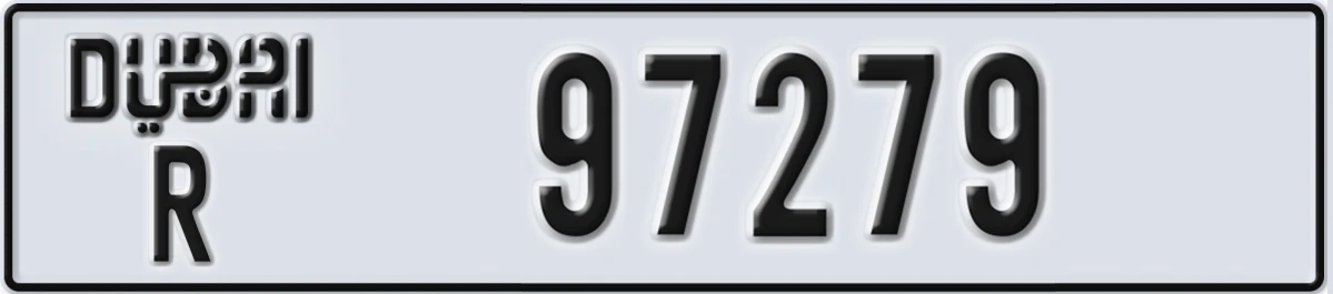 UAE License Plate Dubai R 97279