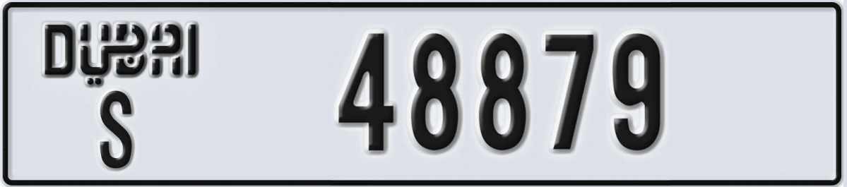 UAE License Plate Dubai S 48879