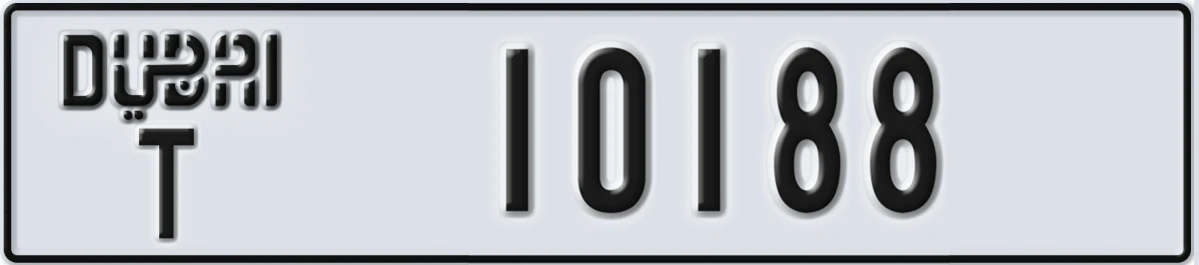 UAE License Plate Dubai T 10188