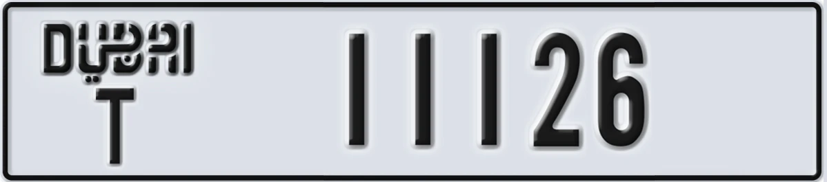 UAE License Plate Dubai T 11126