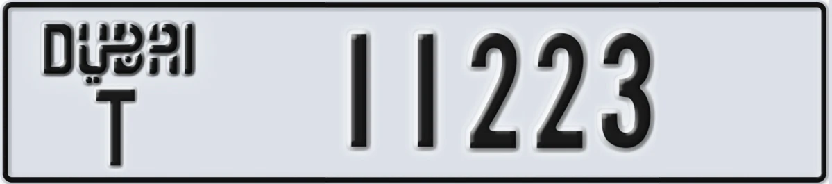 UAE License Plate Dubai T 11223