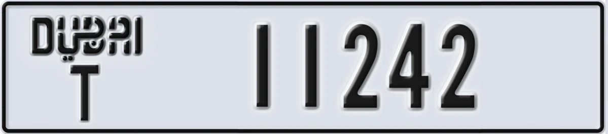 UAE License Plate Dubai T 11242
