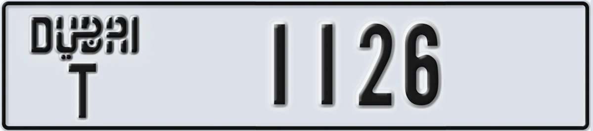 UAE License Plate Dubai T 1126