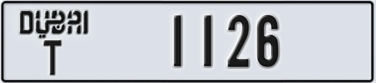 UAE License Plate Dubai T 1126