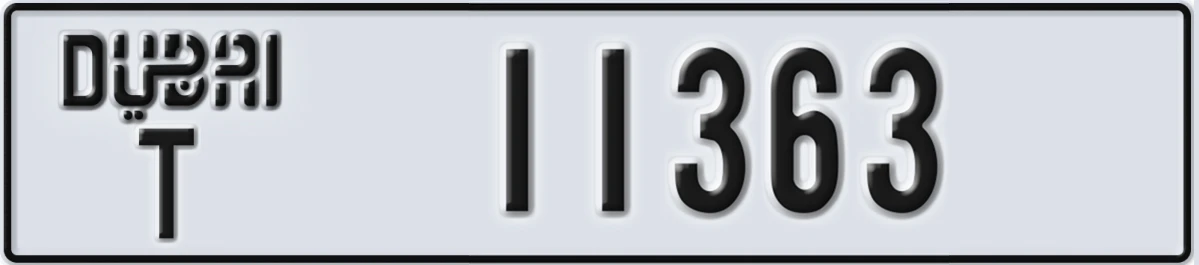 UAE License Plate Dubai T 11363