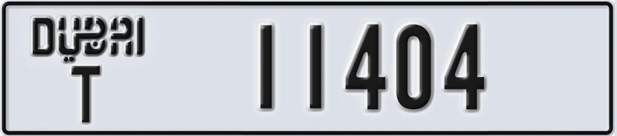 UAE License Plate Dubai T 11404