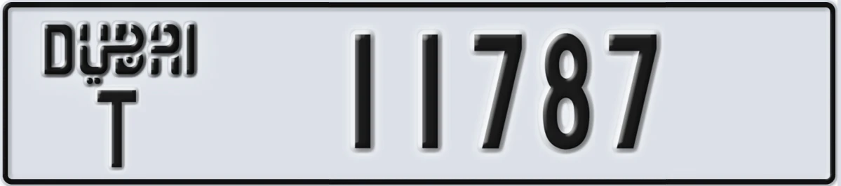 UAE License Plate Dubai T 11787