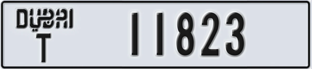 UAE License Plate Dubai T 11823