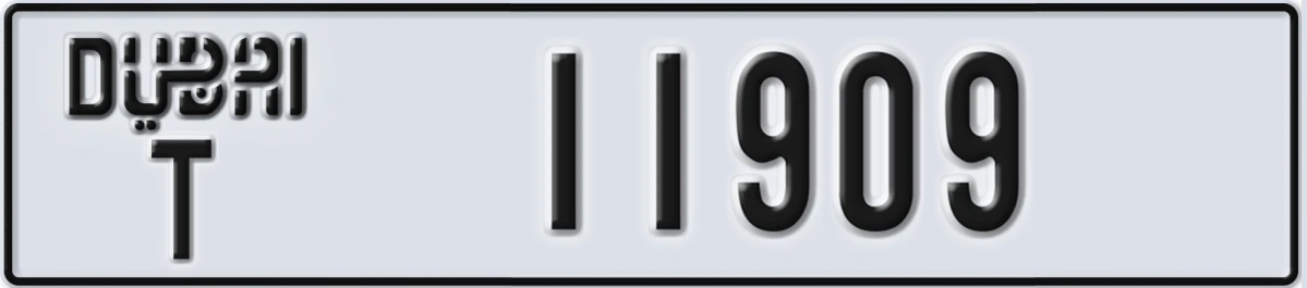UAE License Plate Dubai T 11909